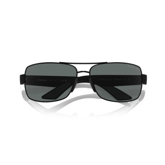New PRADA LINEA ROSSA Black Polarised Rectangle PS 50ZS 1AB-02G Sunglasses Women - Picture 4 of 6